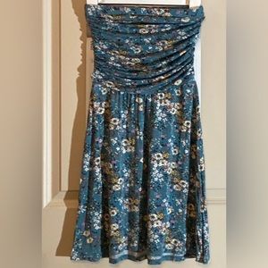 So Junior Sz-XS Strapless Dress, Draped Top/Bodice w/Gathered Waist,Soft & Lined